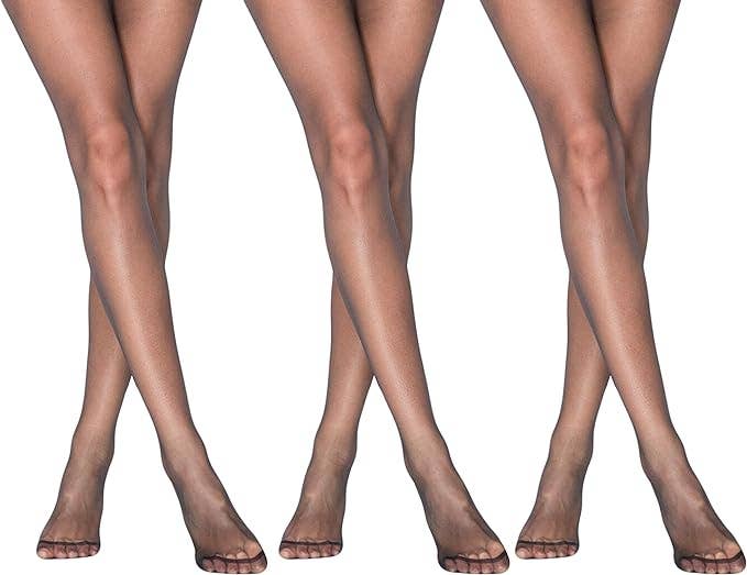 Mars Outlet Store LLC – wholesale Strumpbyxor - Dam – Strumpbyxor för kvinnor Tunna transparenta tights med kontrolltopp 3 par 20D