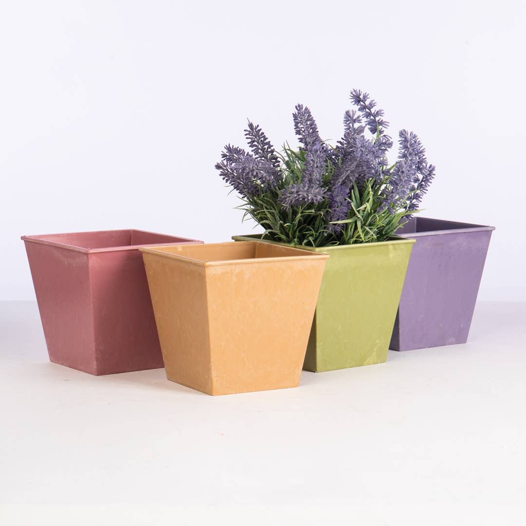 Willow Group - Wholesale Plant Pot - Square Poly Planters Asst/4 colors - plants or gifts2