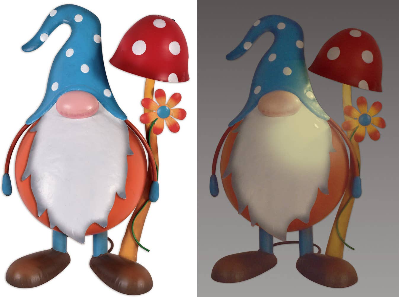 Sunset Vista Designs - Vendita all'ingrosso Gnomi da giardino - Scultura solare con gnomo blu1