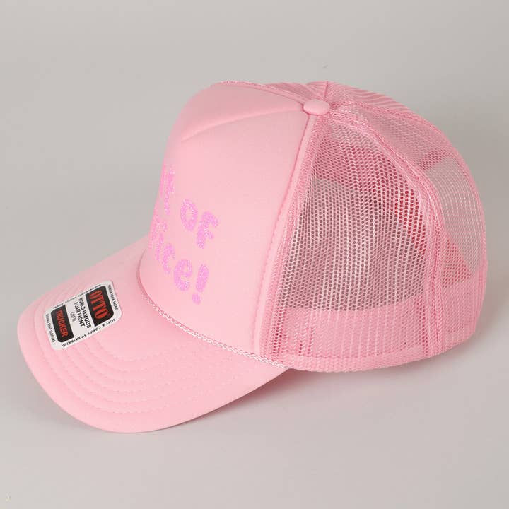 Fashion City - Wholesale Trucker Hat - Unisex - Out of Office Glitter Letter Logo Foam Trucker Hat23