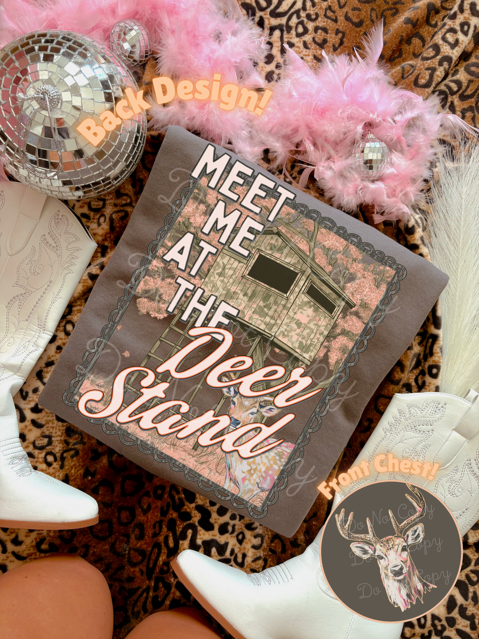 Downtown Darling Wholesale - Wholesale Graphic Sweatshirt - Women's - Meet Me At The Deer Stand Sweatshirt 0