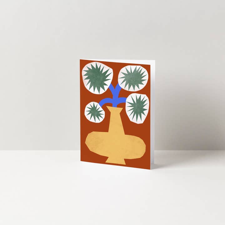 Flower Yellow Vase Greeting Card A6 for wholesale by marcellovelho