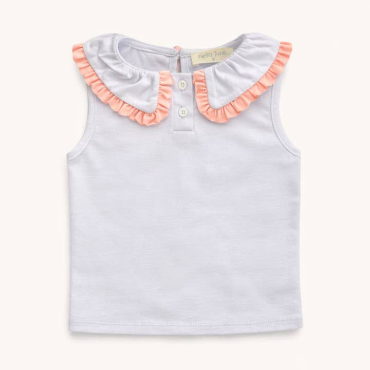 Débardeur de tennis plissé en violet/rose pour la vente par Nella June