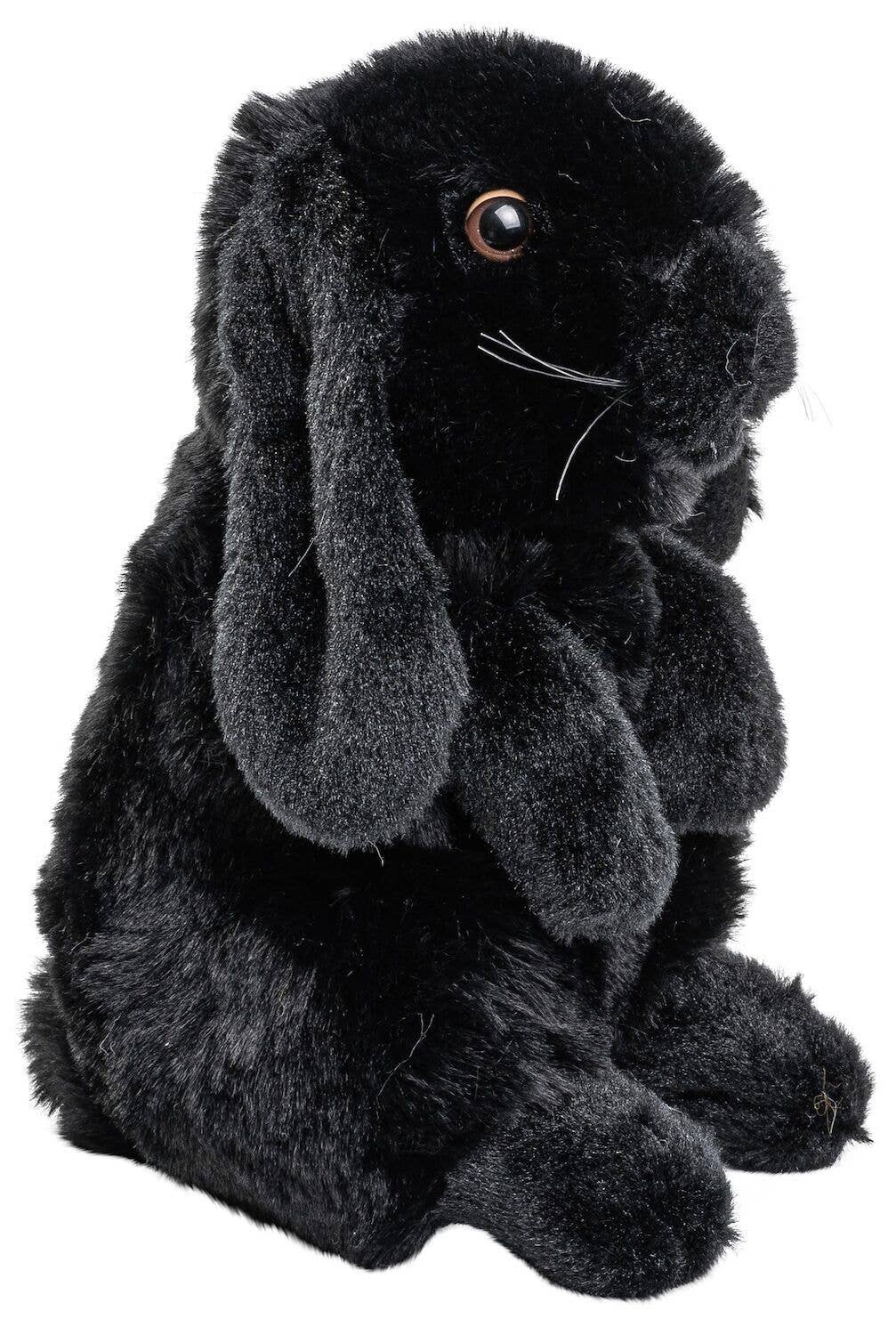 Uni Toys - Vente Peluche – enfant et bébé - Lapin d’Aries assis noir - peluche douce et câline1