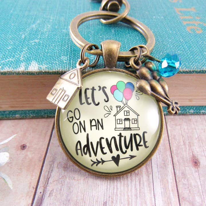 Gutsy Goodness - Wholesale Keychain - Women's - Let's Go On Adventure Keychain Balloon House Charm Amazi ^1