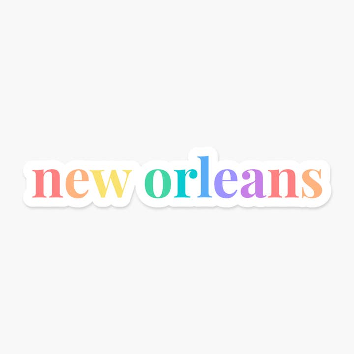 New Orleans, Louisiana 4.5 x 1 in - Everyday Sticker for wholesale by Footnotes