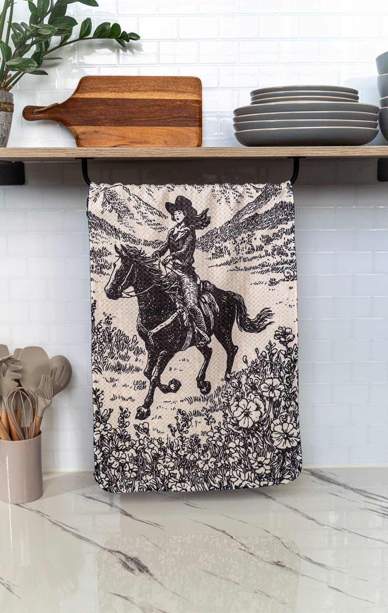 Loom Loom - Wholesale Tea Towel - Meadow Cowgirl1