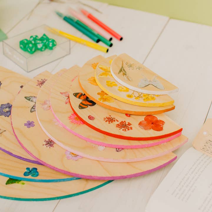 Woodpeckers Crafts - Wholesale Cutouts - Wood Half-Circle Cutout Stacking Set3