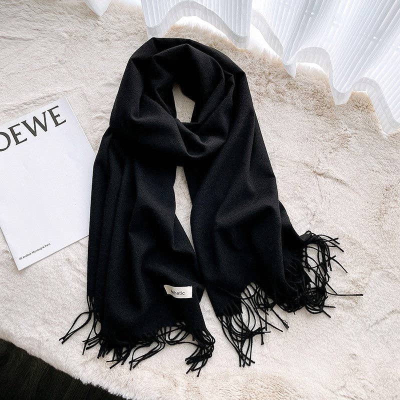 Plush Looks - Wholesale Scarf – Women's - Cashmere-Like Solid Color Warm Scarf2