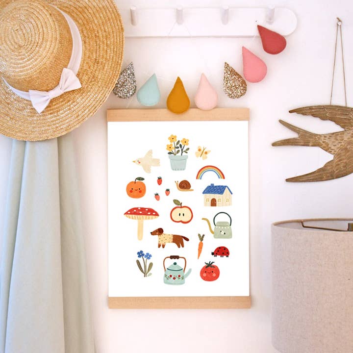 The Charming Press - Wholesale Art Print - Kids & Baby - Home Grown Nursery Art - made with Liberty fabric2