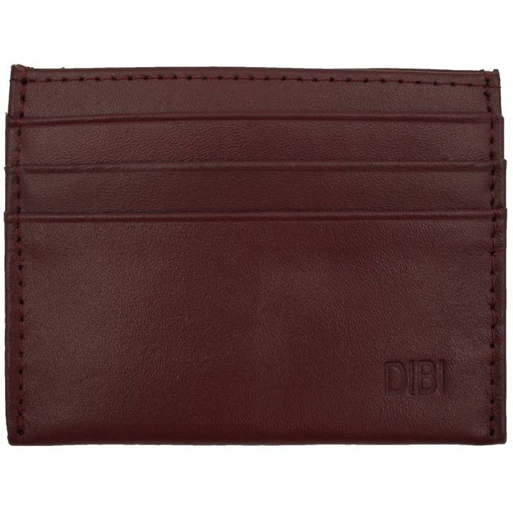 Burgundy Slim Leather Wallet for wholesale by DIBI