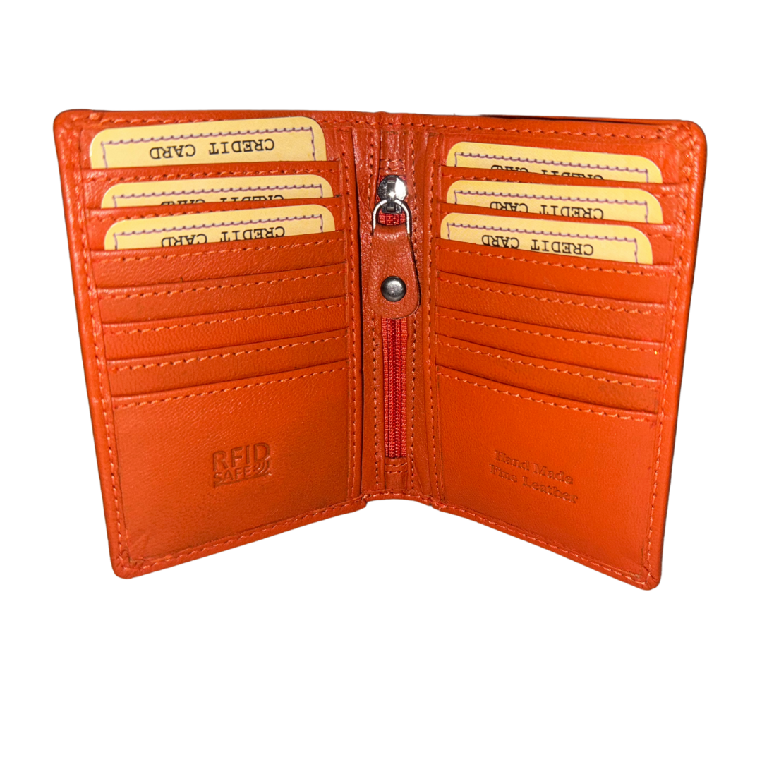 Greenwood Leather AU - Wholesale Card holder – Unisex - Credit Debit Leather Card Holder Freya - GW8001ORG0