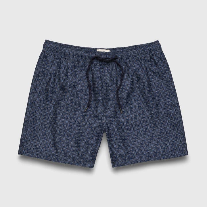 Jimmy 5" Tile Volley - Navy Tile Print for wholesale by SURFSIDESUPPLY