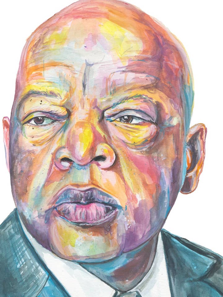 Impression aquarelle de John Lewis pour la vente par Rebecca Holopter