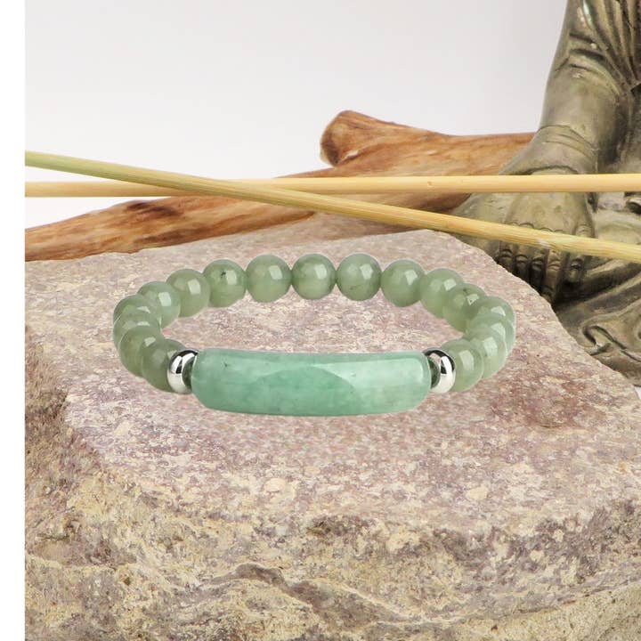 DOLMA Pendent ~ Pulsera elástica de piedra natural con colgante en forma de gota para venta al por mayor de Atisha Spiritual Shop