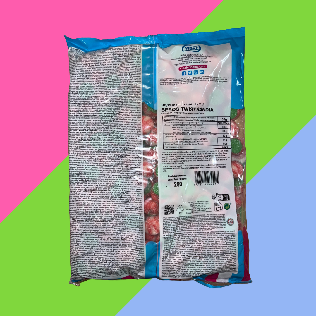 Gaffney's Sweets & Treats Wholesale - Wholesale Gummy - Vidal Jelly Twist Tarts 1,5 kg Zak1