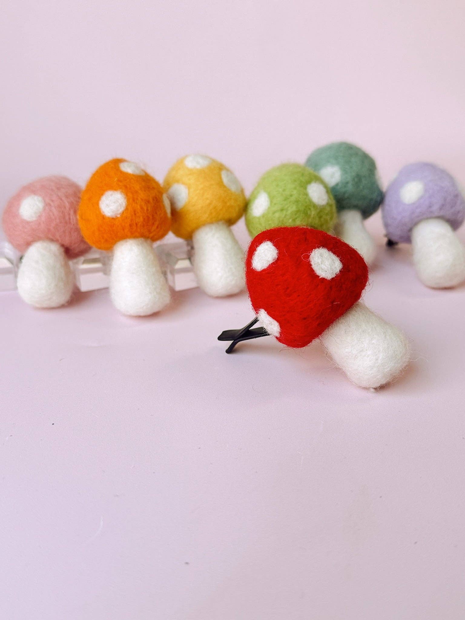 Golden Hour Designs - Wholesale Car Decorative Charm - Women's - Felt Mushroom Car Vent Clip - Diffuser, Cottagecore, Whimsy13