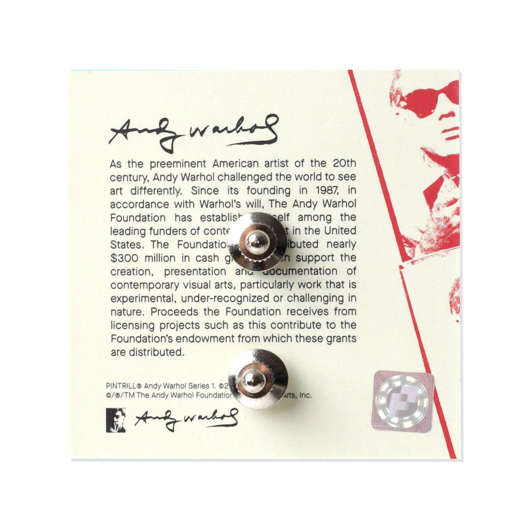 PINTRILL - Wholesale Lapel Pin/Button - Warhol Cows Pink/Purple Pin2