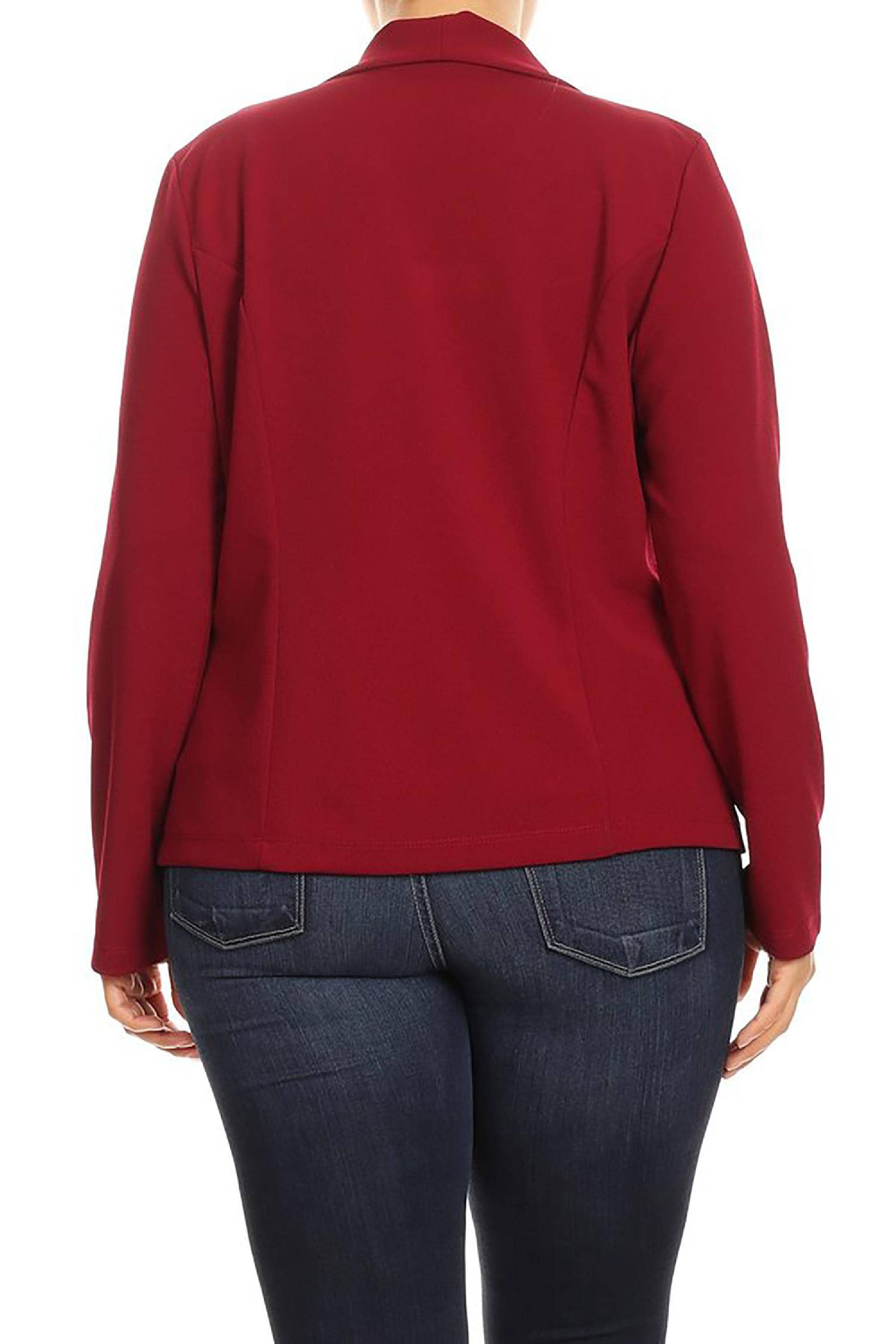 MOA COLLECTION - Wholesale Blazer - Women's - Women's Solid Casual Plus Size Trendy Blazer Jacket3