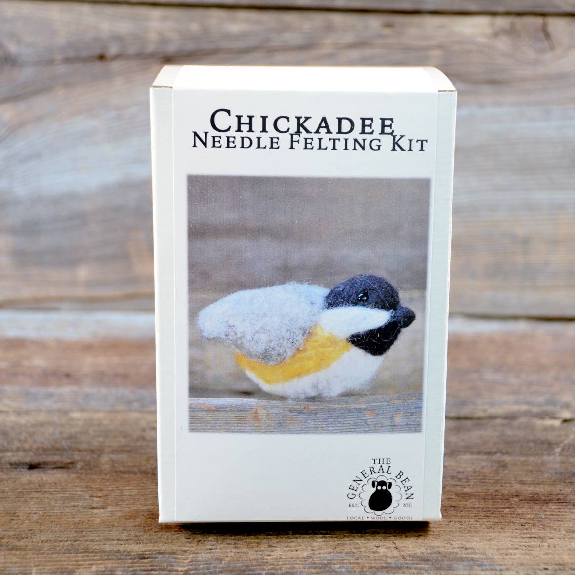 The General Bean - Wholesale Craft Sewing Kit - Needle Felting Kit-  Chickadee Ornament- Bird 1