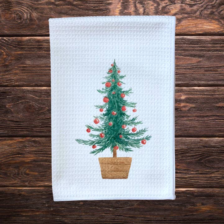 Oh Christmas Tree Towel for wholesale by The Adorned Willows Marketplace LLC