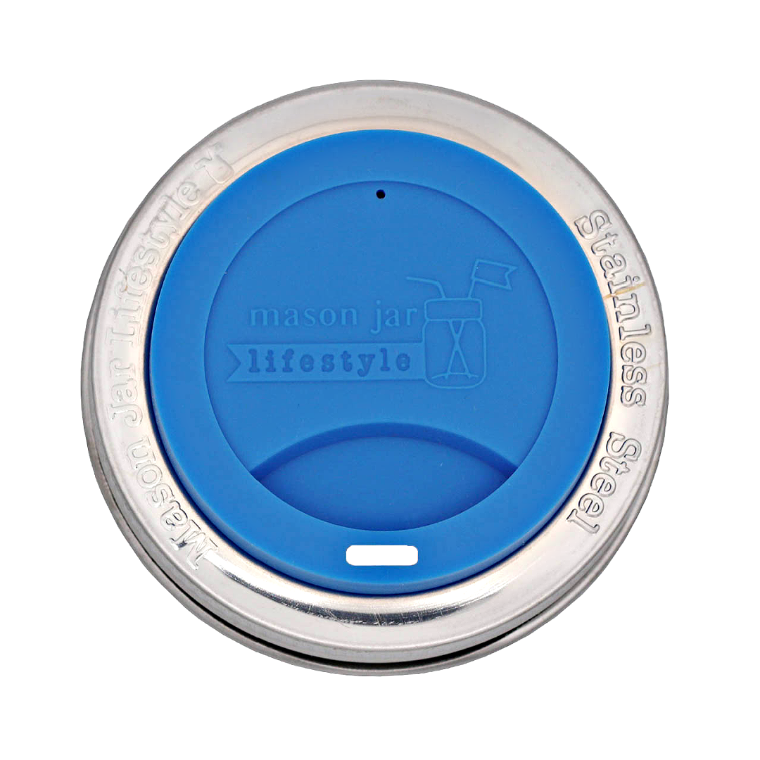 Mason Jar Lifestyle - Vente Couvercle de boisson - Couvercle en silicone avec bande en acier inoxydable pour bocaux37