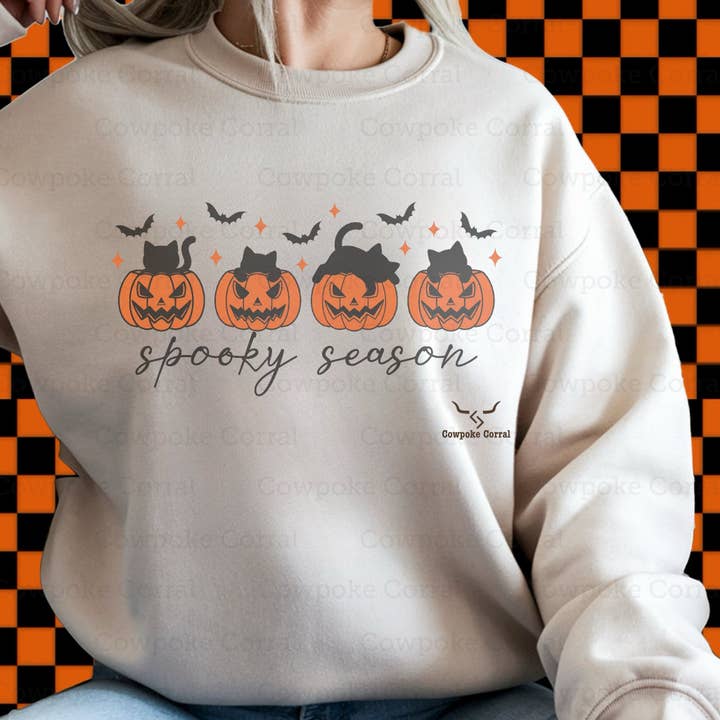 SPOOKY SEASON CREWNECK SWEATSHIRT for wholesale by Cowpoke Corral