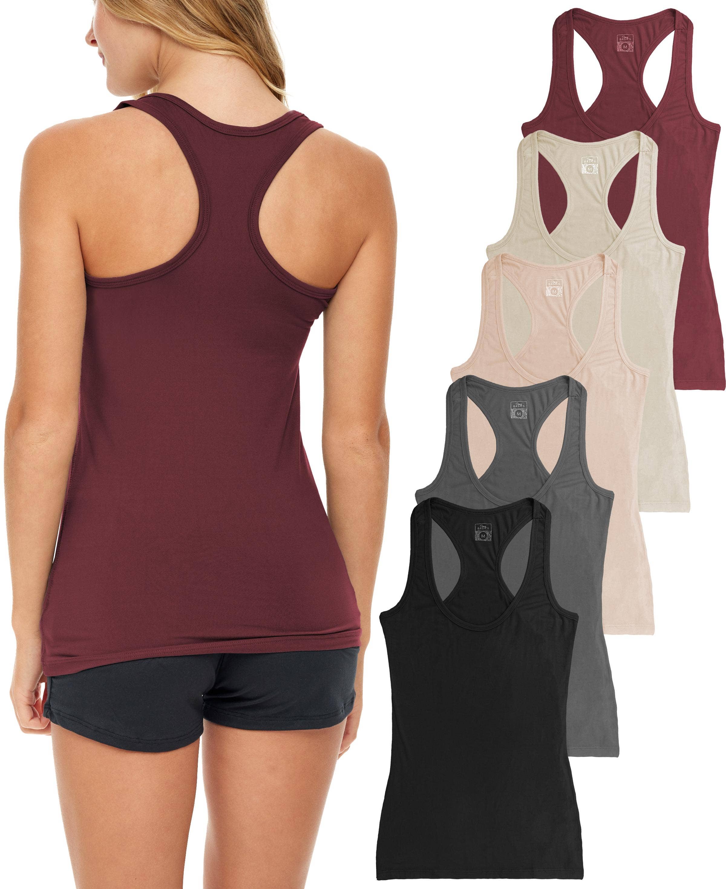 I-Wear Brands - Wholesale Tank Top - Women's - 5 Pack Women's Racerback Cotton Stretch Tank Top6