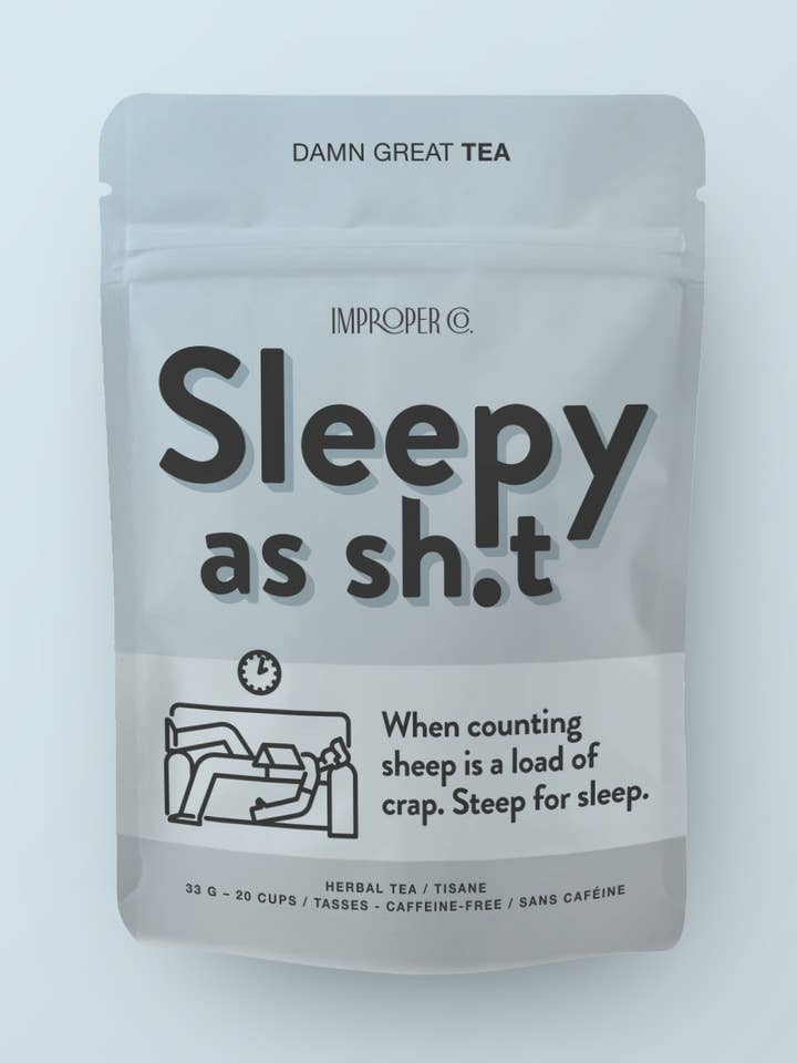Sleepy As Sh*t Herbal tea for wholesale by Improper Co.