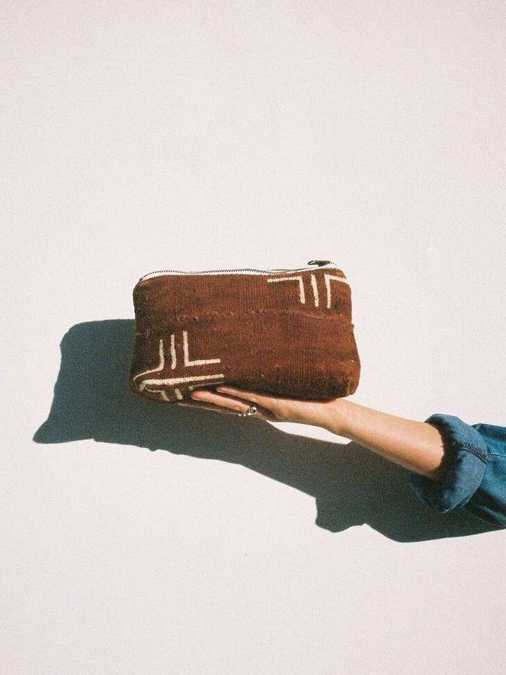 Rust Crosses Cosmetic Bag for wholesale by Jenna Bee