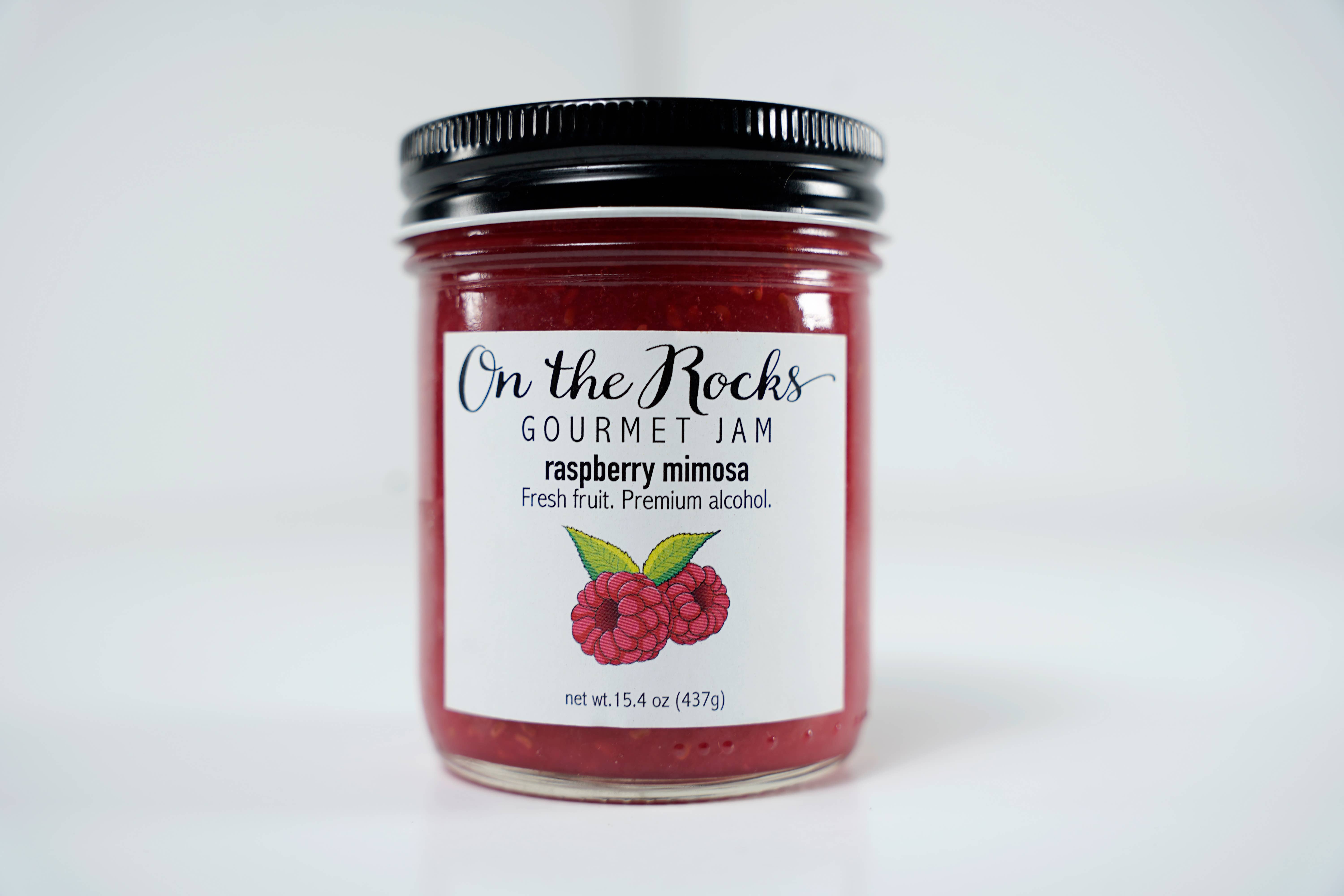 On the Rocks Gourmet Jams – Engroshandel Marmelade – Hindbær Mimosa Marmelade1