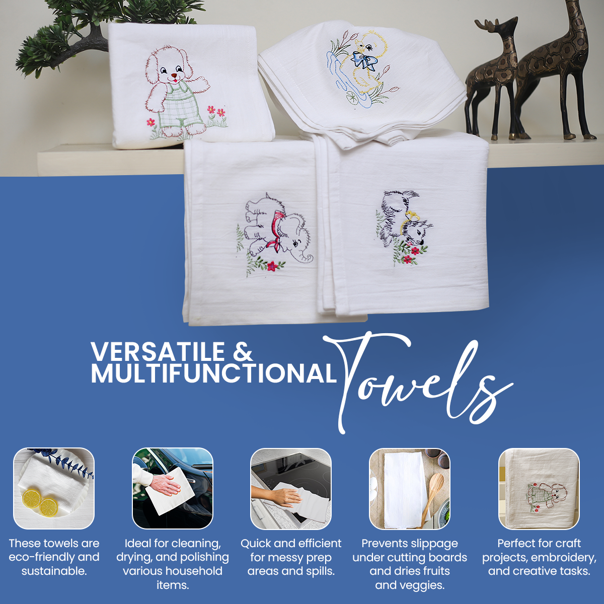 LITO Linen and Towel - Wholesale Tea Towel - Flour Sack Tea Towels 28"x28" White Bulk Bundle of 503