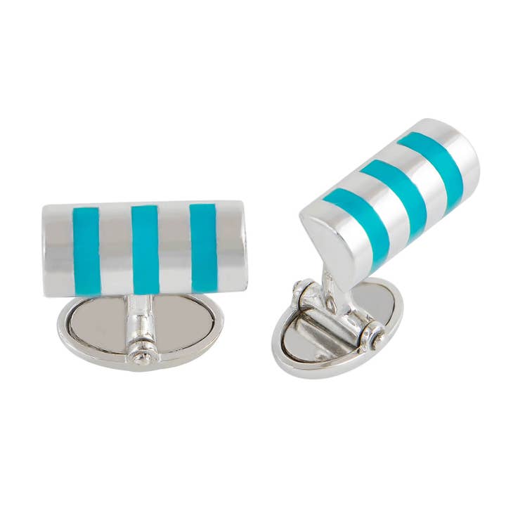 Abotoaduras de metro turquesa por atacado de Dancing With Jewels