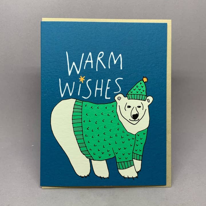 Souhaits chauds ours polaire pour la vente par Big Wheel Press