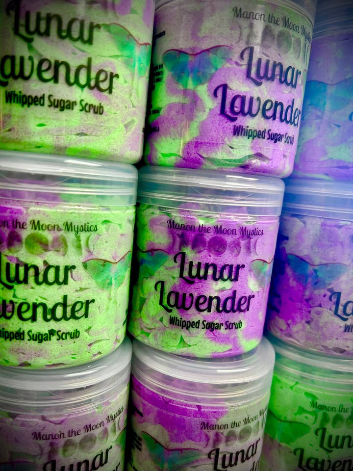 Lunar Lavender Whipped Sugar Scrub for wholesale by Man on the Moon Mystics