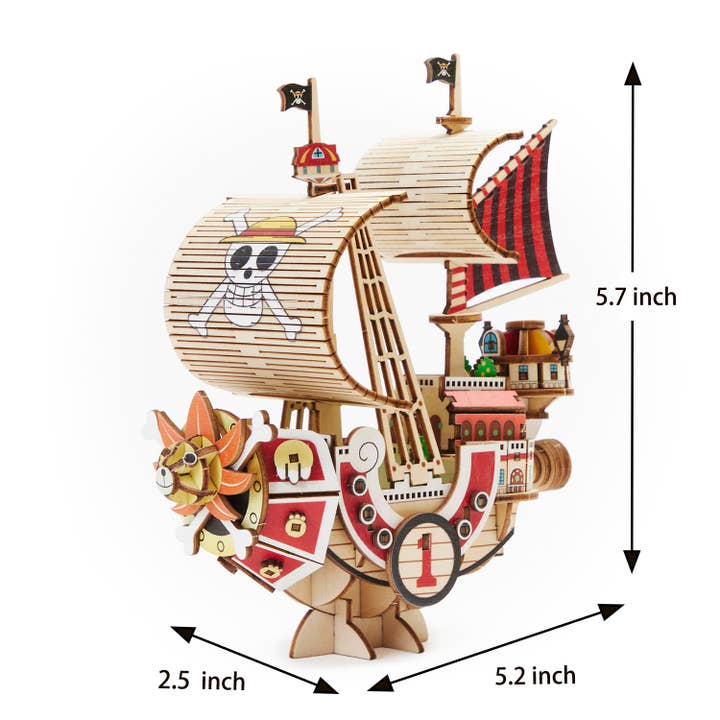 Magnote - Wholesale DIY Craft Kit - wa-gu-mi One Piece Thousand Sunny Ship Model Wooden 3D Puzzl4