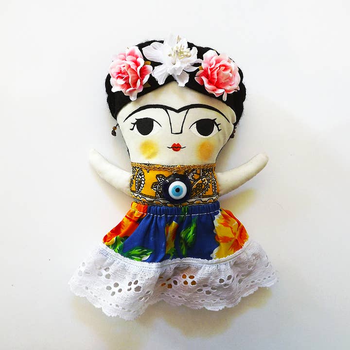 Frida Kahlo Puppe, handgefertigt für den Großhandel von Chunchitos