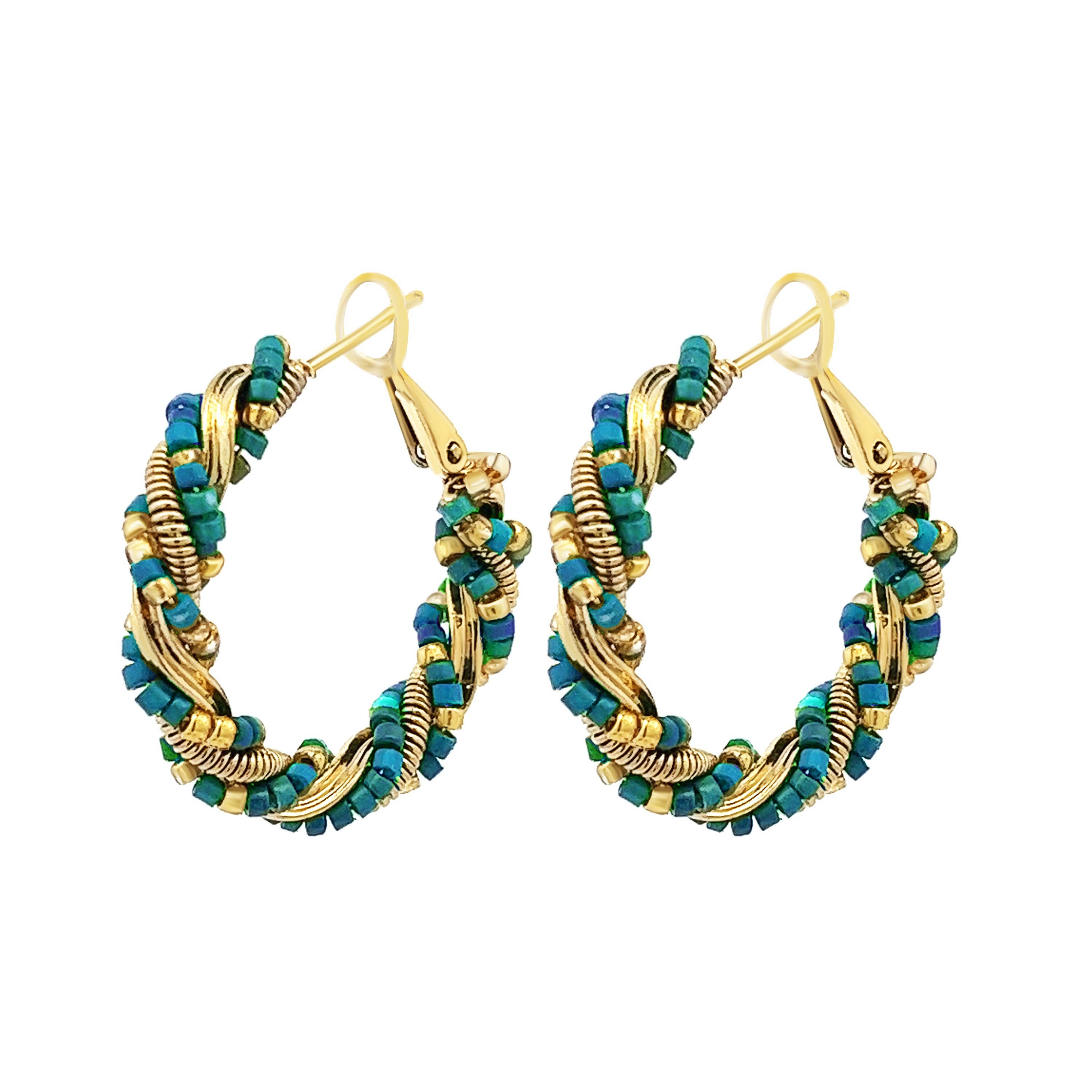 AMORINO SRL - Wholesale Hoop Earrings - Circle Earring With Crystal - YNK2392E5652