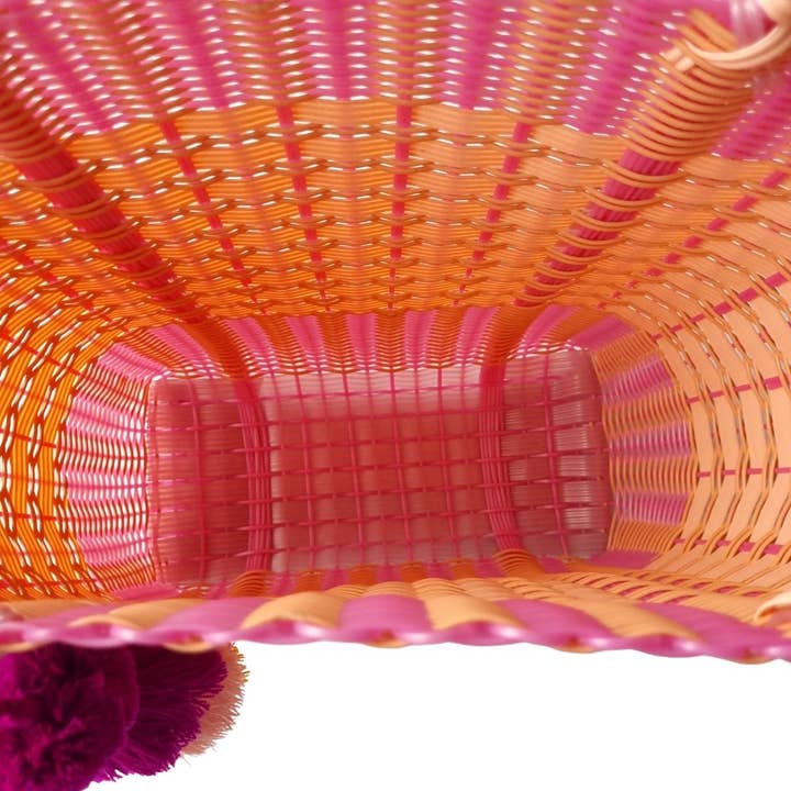 Achiote Guatemalan Goods - Wholesale Tote Bag - Women's - Achiote Recycled Plastic 100% Handmade Tote Bag Color Coral6