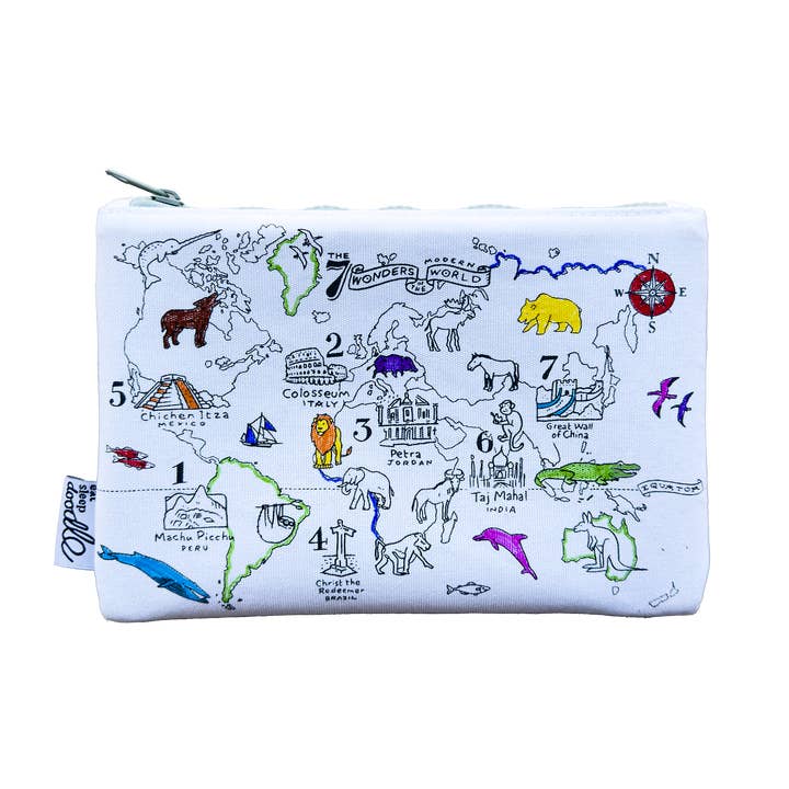 Kids Craft Kit - World Map Pencil Case for wholesale by eatsleepdoodle - UK