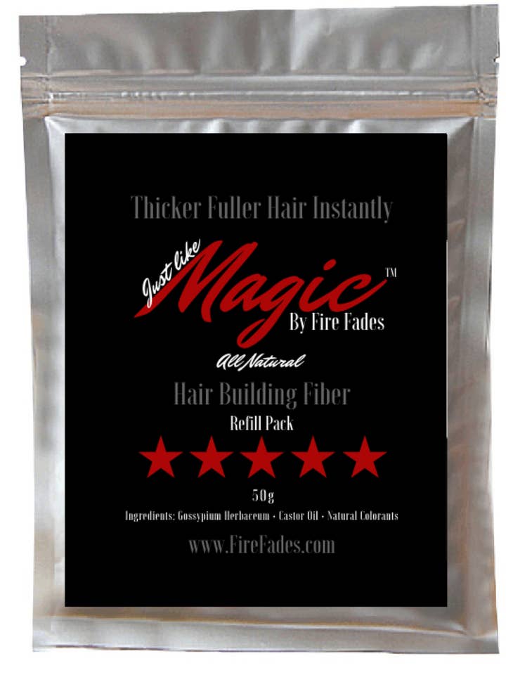 Just Like Magic Hair Building Fiber Refill for wholesale by Fire Fades Hair Lab LLC