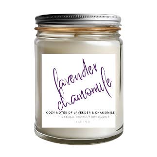 Lavender Chamomile Coconut Soy Wax Candle for wholesale by K&KCO. LLC