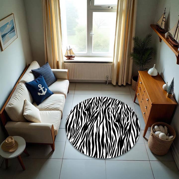 Rugendary Trade LLC - Wholesale Area Rug - Zebra Print Black and White Animal Pattern Rug1