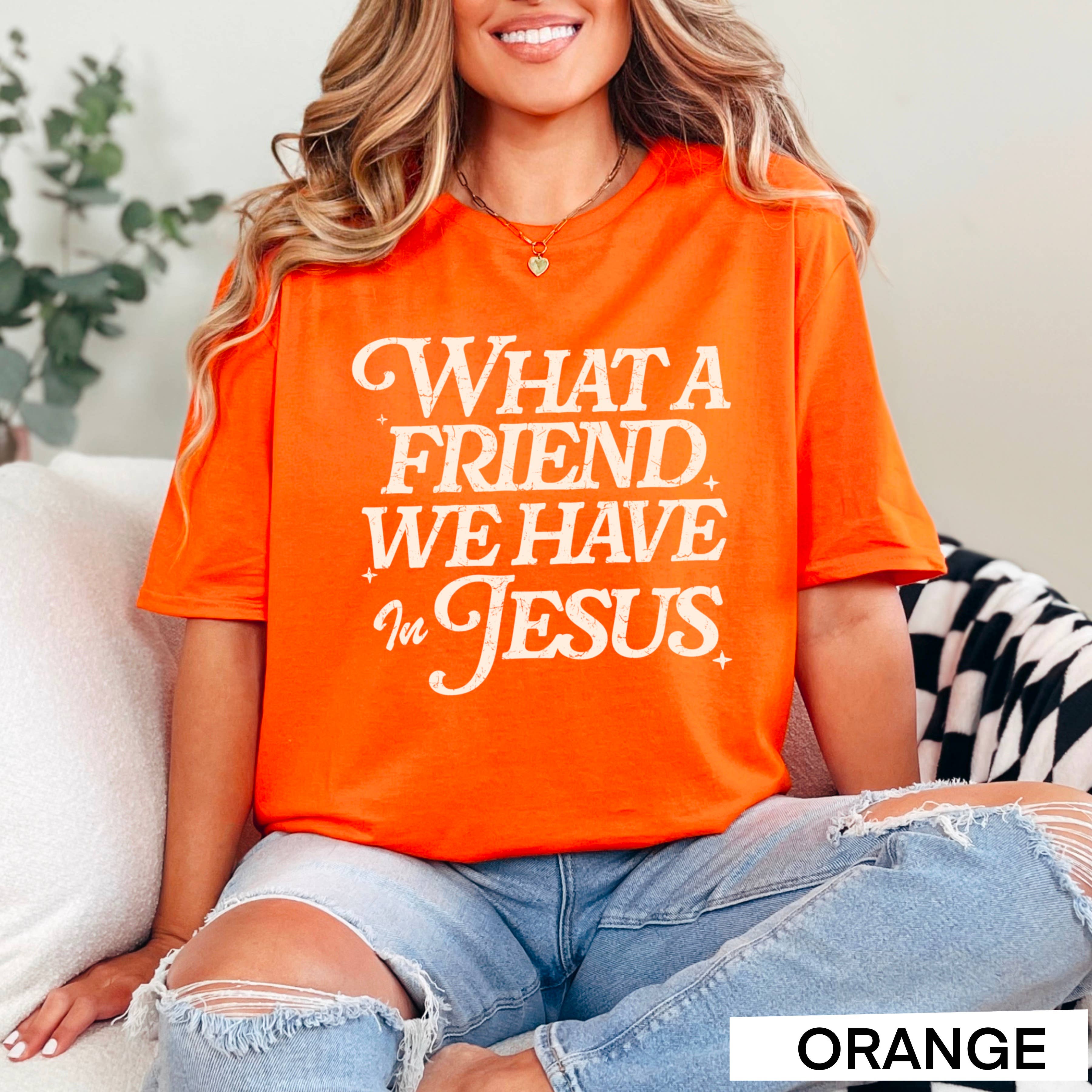 Shoppe SHC - Wholesale T-Shirt (Graphic) - Women's - What A Friend We Have In Jesus Graphic Tee |  Gildan7