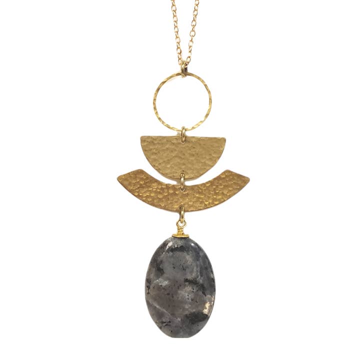 Rising Sun Halsband - Larvikite för wholesale av TOODLEBUNNY