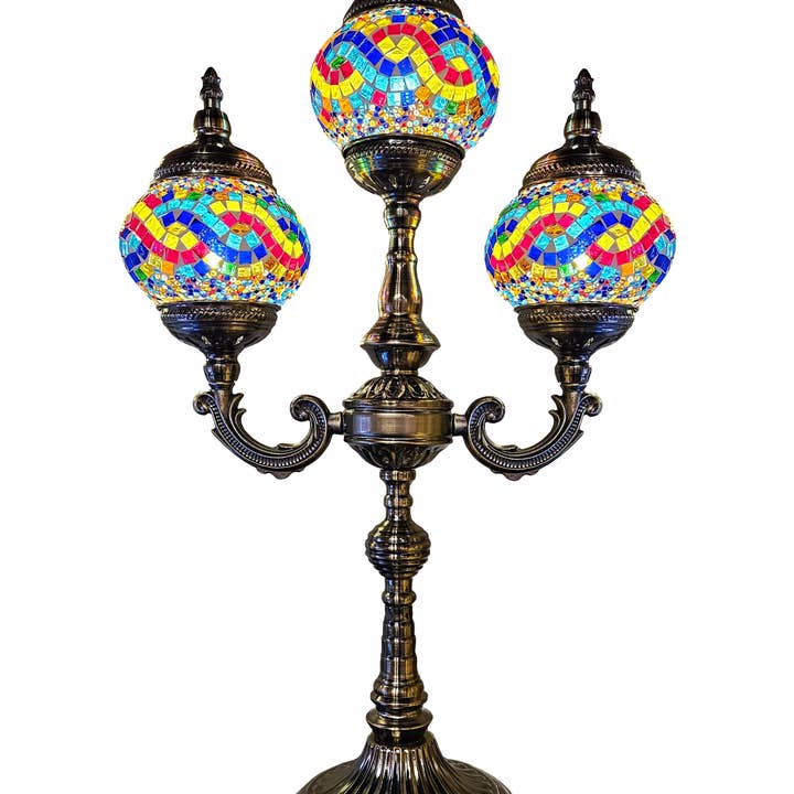 Lámpara de escritorio colgante de mosaico - diseño de nudo de vidrio con mosaicos múltiples para venta al por mayor de Access by Mediterranean Concepts