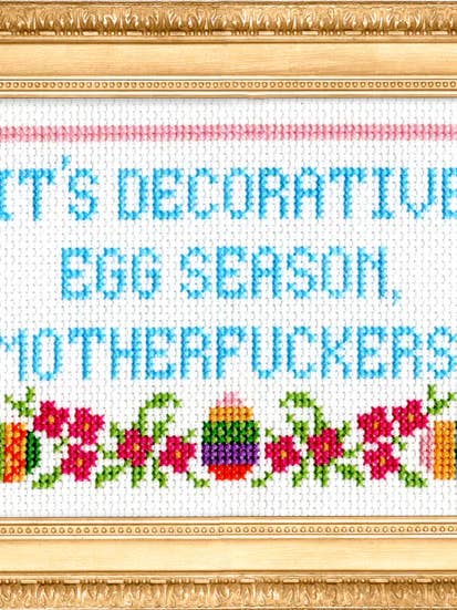 È la stagione delle uova decorative - Kit deluxe per punto croce per la vendita all'ingrosso da parte di Subversive Cross Stitch