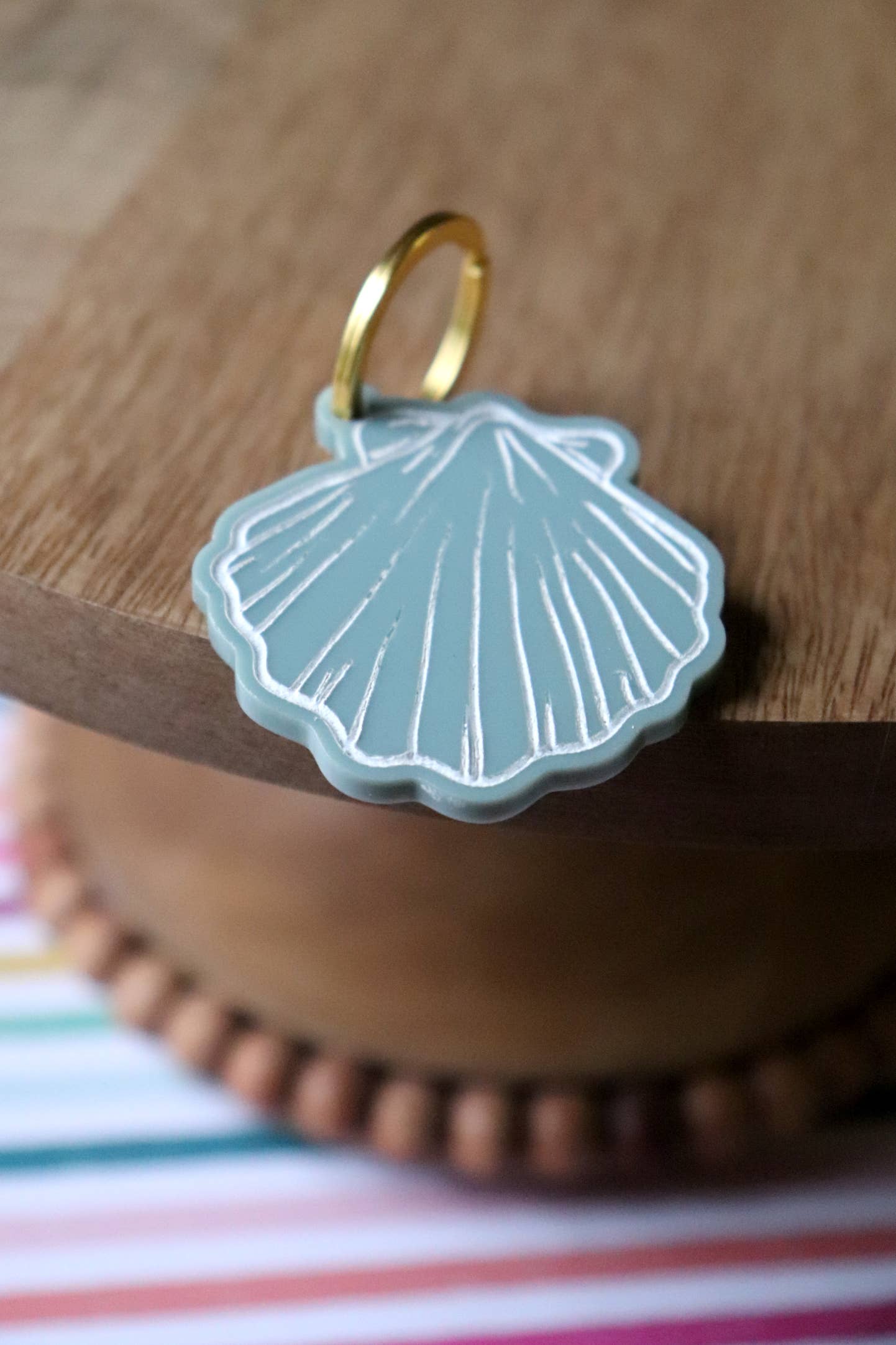 Florida Leather Co – wholesale Keychain – Women's – Seashell Keychain - Beach Shell1