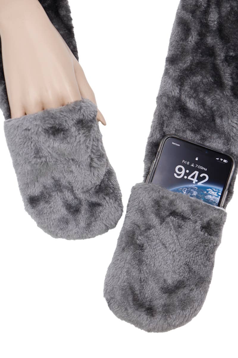 ASSORTED Animal Pals Fuzzy Plush Hat With Long Ear Flaps for wholesale on Faire7