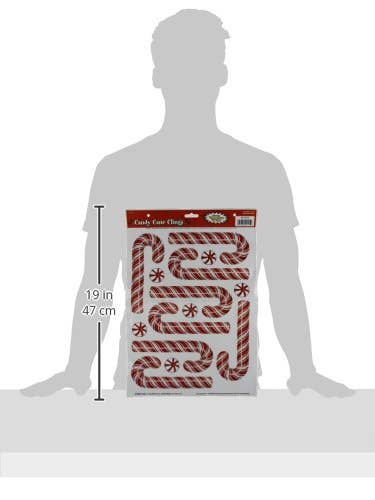 Beistle - Wholesale Christmas Decoration - Candy Cane and Peppermint Clings, 12" x 17" Sheet1